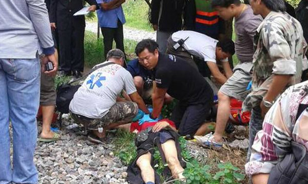 นักท่องเที่ยวจีนหูหนวกเดินข้ามราง รถไฟชนดับย่านหลักสี่