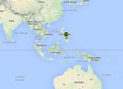 แผ่นดินไหวเกาะมินดาเนาฟิลิปปินส์5.0R