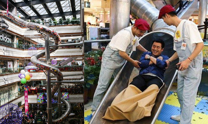 ห้างจีนเปิดใช้สไลเดอร์ 16 วินาที จากชั้น 5 ถึงด้านล่าง