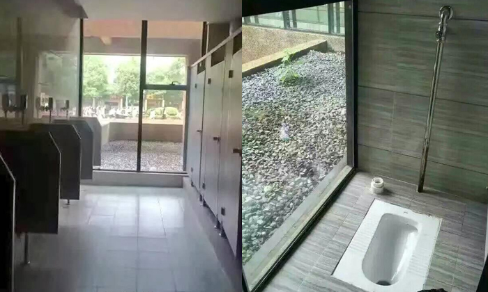 ทะลุปรุโปร่ง! มหาวิทยาลัยจีนสร้างห้องน้ำแนวใหม่ ผนังกระจกใสแจ๋ว
