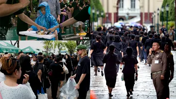 ประมวลภาพประชาชนทั่วไทย เข้าแถวรอกราบบังคมหน้าพระบรมโกศ ในพระบรมมหาราชวัง