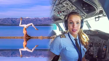 นักบินสาวสวยสุดฮอต ฝึกโยคะตามสถานที่สวยงามเกือบทั่วโลก