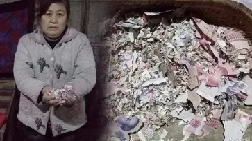 ป้าชาวจีนช้ำใจหนัก เงินเก็บแสนกว่าบาทในถังข้าวสาร ถูกหนูแทะจนไม่เหลือชิ้นดี
