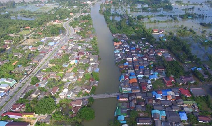 ลุ่มน้ำริมทะเลสาบสงขลาในพัทลุงยังท่วมสูง1.50ม.