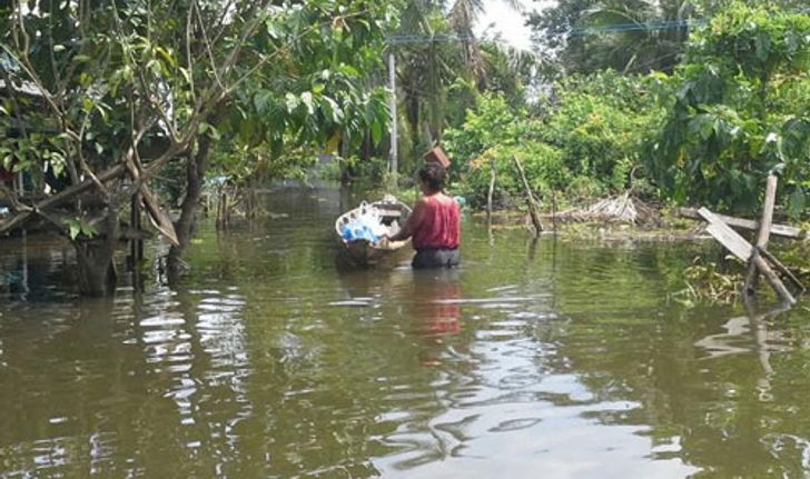 สงขลาหลายหมู่บ้านริมทะเลสาบยังท่วมหนักชาวบ้านลำบาก