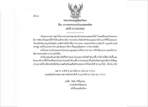 อุตุฯประกาศเตือนไทยอากาศแปรปรวนฉ.19