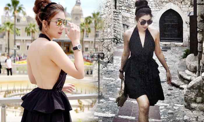 ขาวเบอร์สิบ วุ้นเส้น วิริฒิพา ชุดชิลต่างแดนโชว์แผ่นหลังนวลเนียน