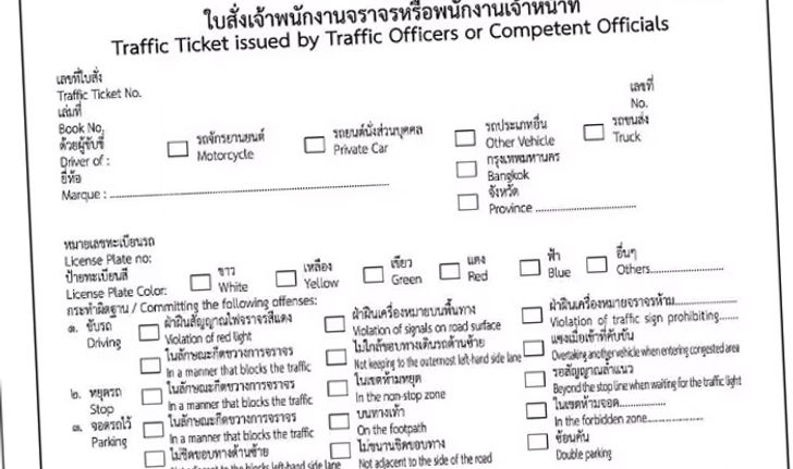 ตร.ยืนยัน ใบสั่งแบบใหม่ ไม่ได้ออกมาเพื่อหารายได้จากประชาชน