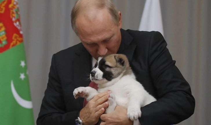ผู้นำรัสเซียได้ลูกสุนัขเป็นของขวัญวันเกิด