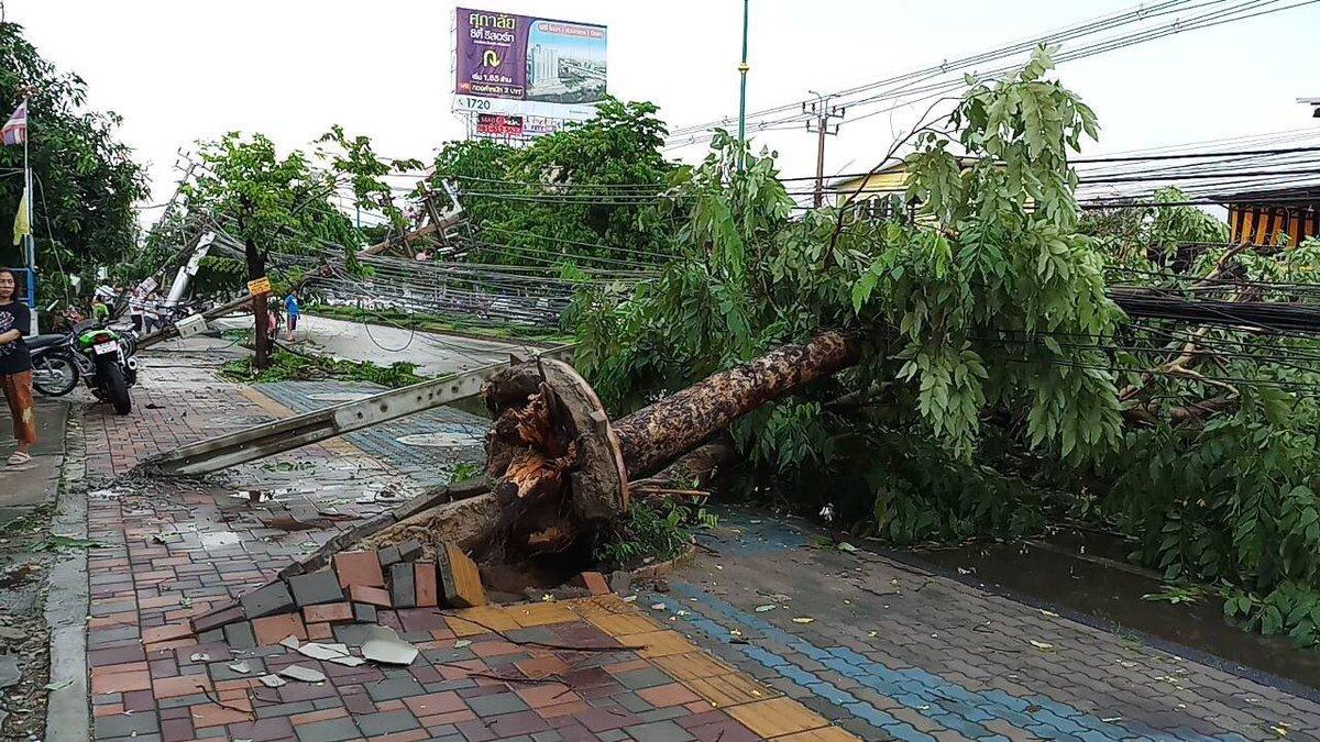 เสาไฟฟ้าล้ม