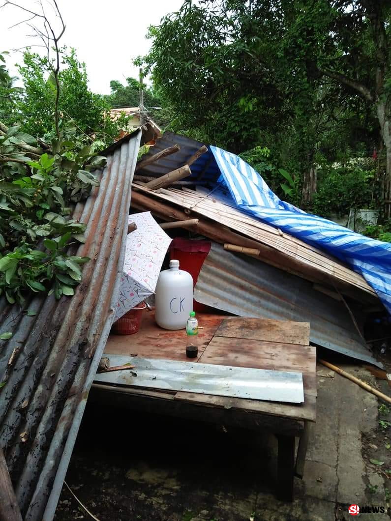 ญาตินักข่าวหวิดสังเวยให้ฤทธิ์ “เซินติญ”  ฝนถล่ม-ลมกระโชกทำต้นไม้ล้มทับบ้านเฉียดตาย   