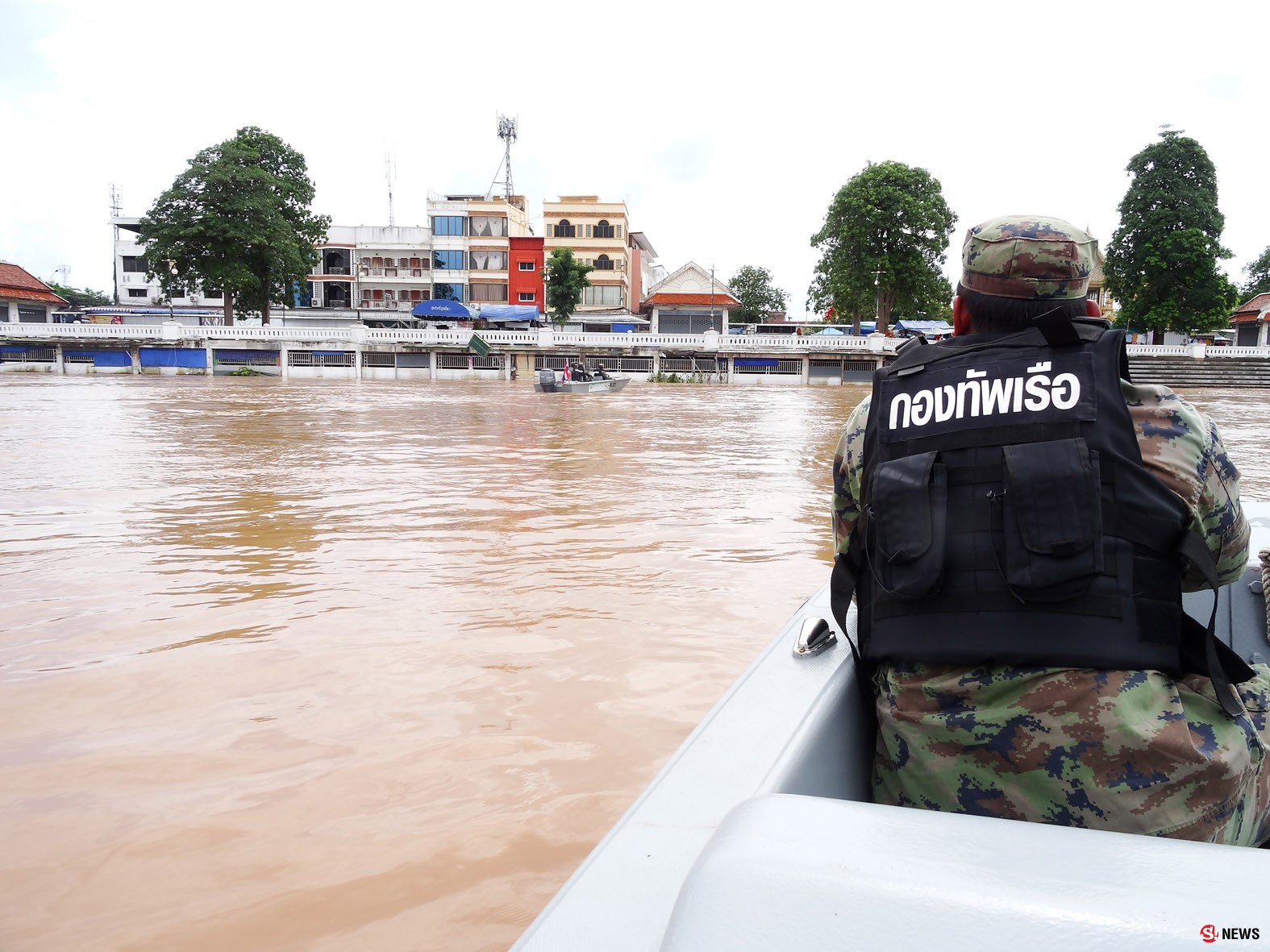 มุกดาหาร ระดับน้ำโขงยังสูง สถานีเรือมุกดาหารเฝ้าระวังติดตามอย่างใกล้ชิด