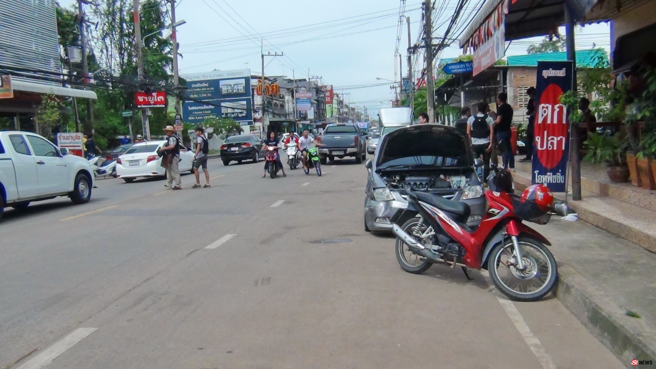 สายบุญแตกกระเจิง! ยิงสนั่นหูดับใกล้วัดหลวงพ่อโสธร เผยตำรวจไล่ล่าหนุ่มค้ายานรก