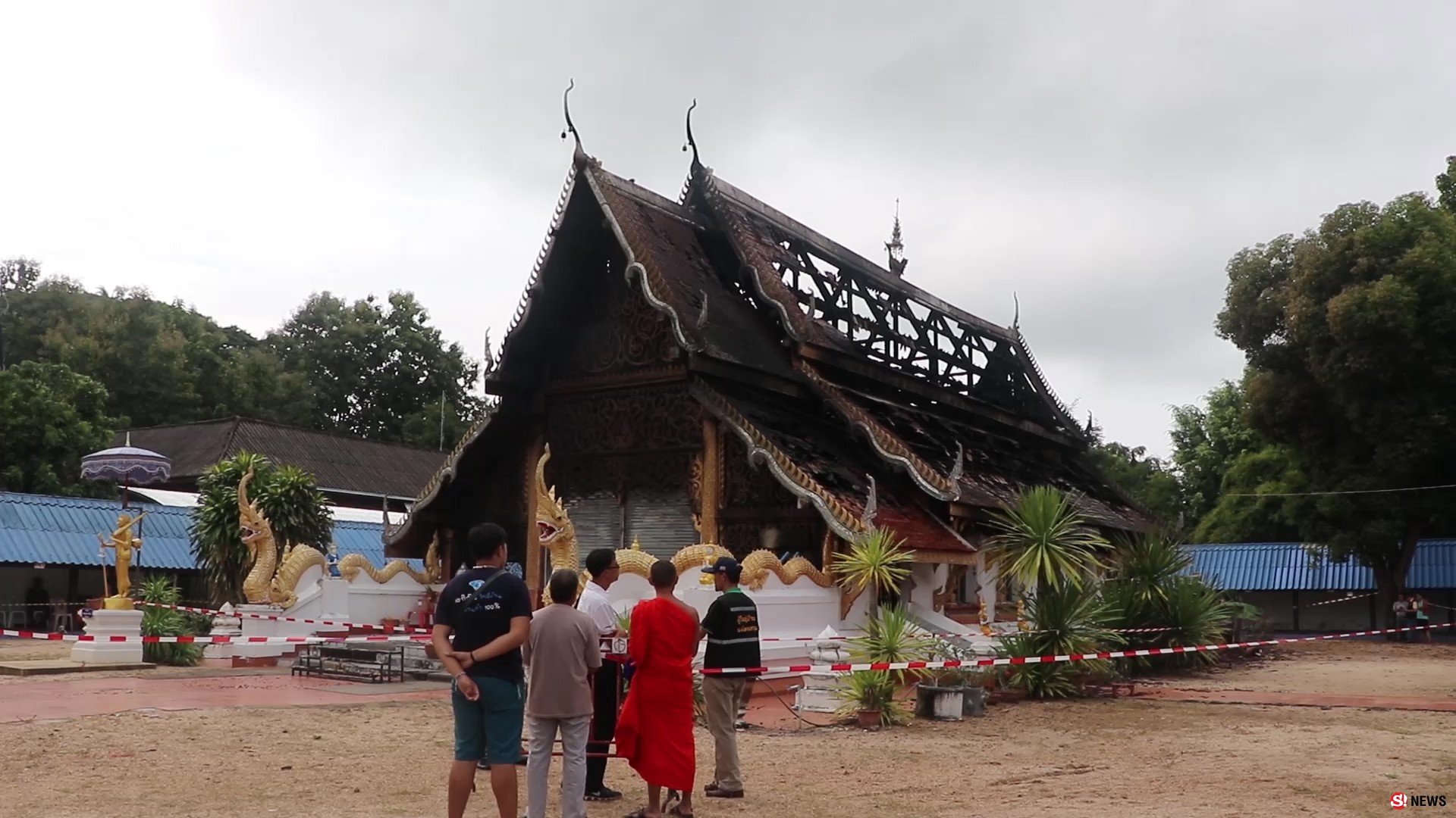 ตรวจสอบไฟไหม้โบสวัดลำปางอายุ112ปีต้องรื้อทิ้ง