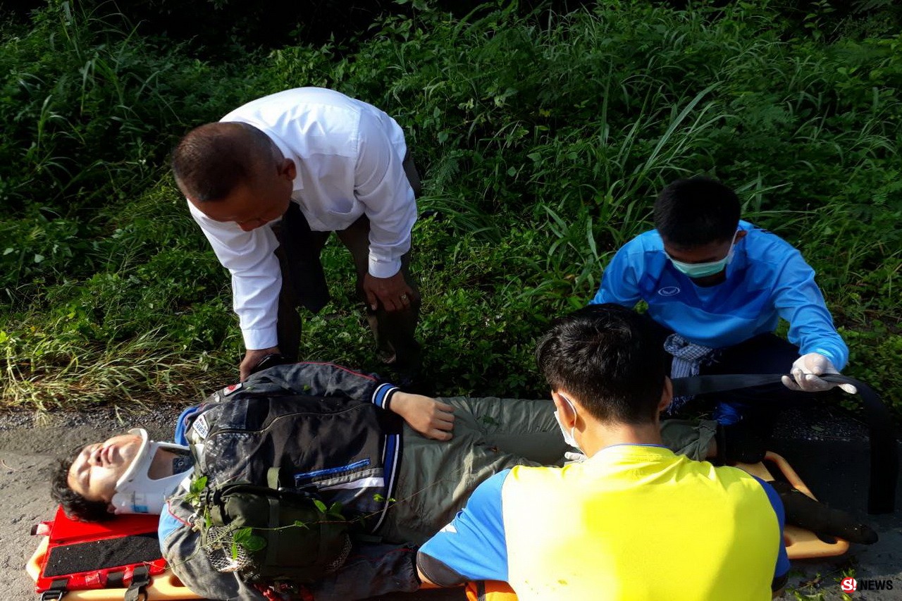 ปิดทองหลังพระ-สารวัตรช่วยคนเจ็บ จยย.แหกโค้ง พลาดร่วมงานวันตำรวจ