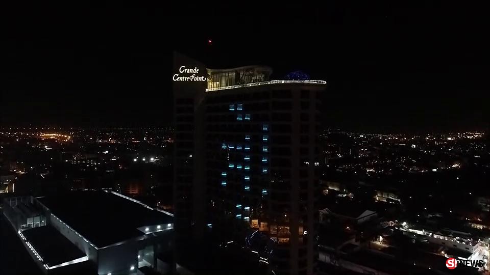 กำลังใจจากไฟตึก โรงแรม-ห้างดังพัทยา เปิดไฟเป็นคำว่า 