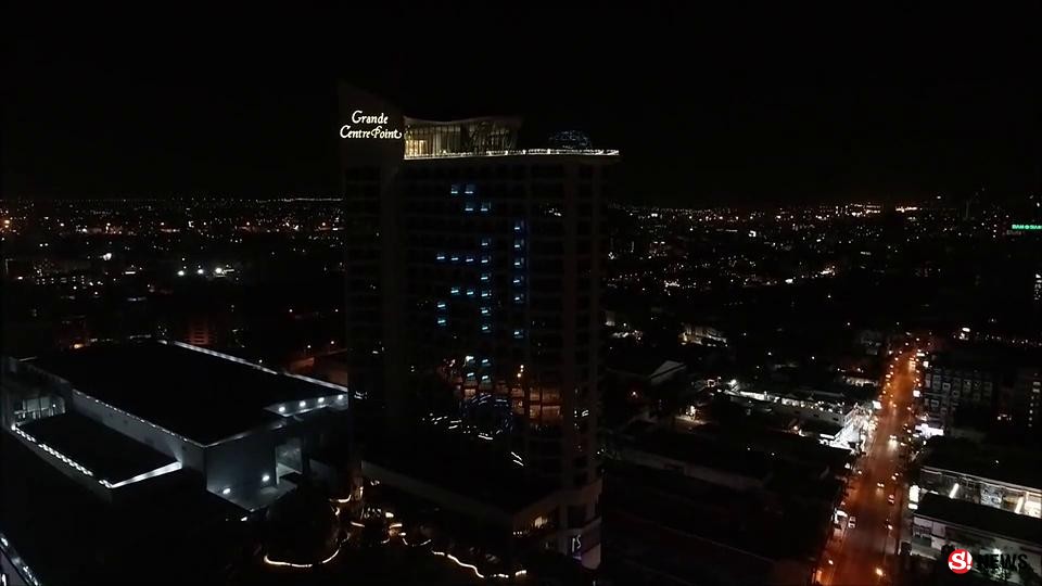 กำลังใจจากไฟตึก โรงแรม-ห้างดังพัทยา เปิดไฟเป็นคำว่า 