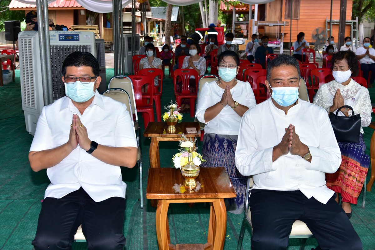 ฮือฮา พระอาทิตย์ทรงกลด ในพิธีวางศิลาฤกษ์ วัดดงน้อย สุพรรณบุรี