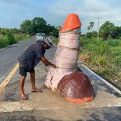 สนทะนาพร อินจันทร์/ฉะเชิงเทรา ข่าว-ความหวังไม่สิ้นของชาวโยธะกา บูรณะปรับมุมเปลี่ยนทิศลึงค์คอยฝนอีกครั้ง