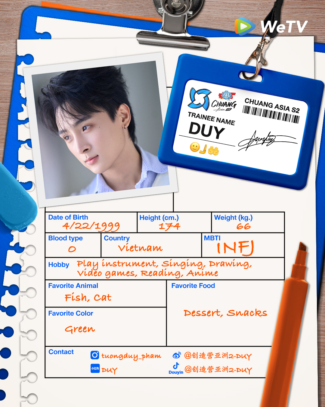 chuang asia S2 ผู้เข้าแข่งขัน