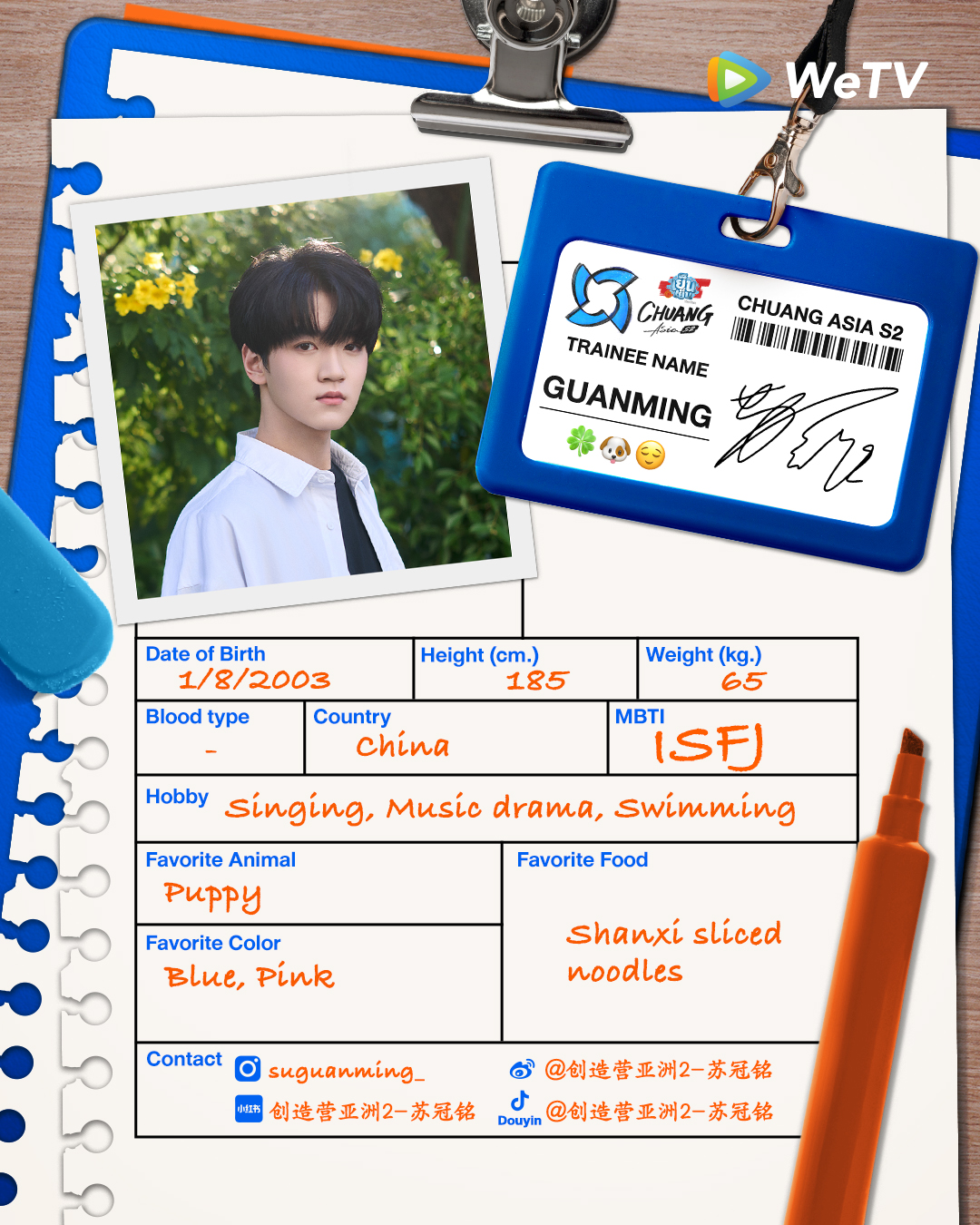 chuang asia S2 ผู้เข้าแข่งขัน