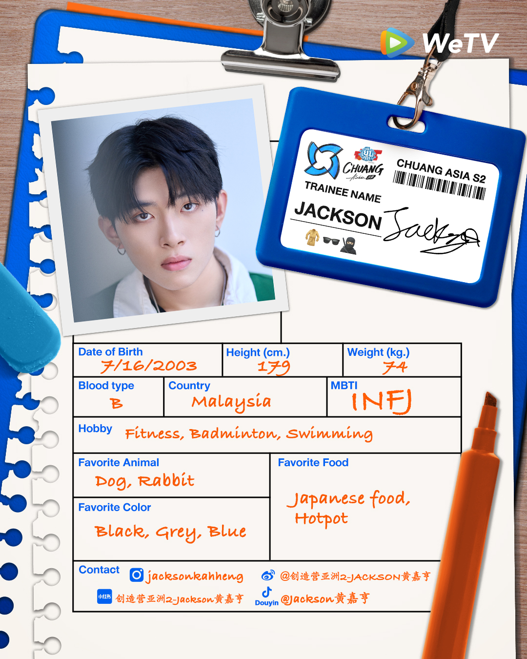 chuang asia S2 ผู้เข้าแข่งขัน