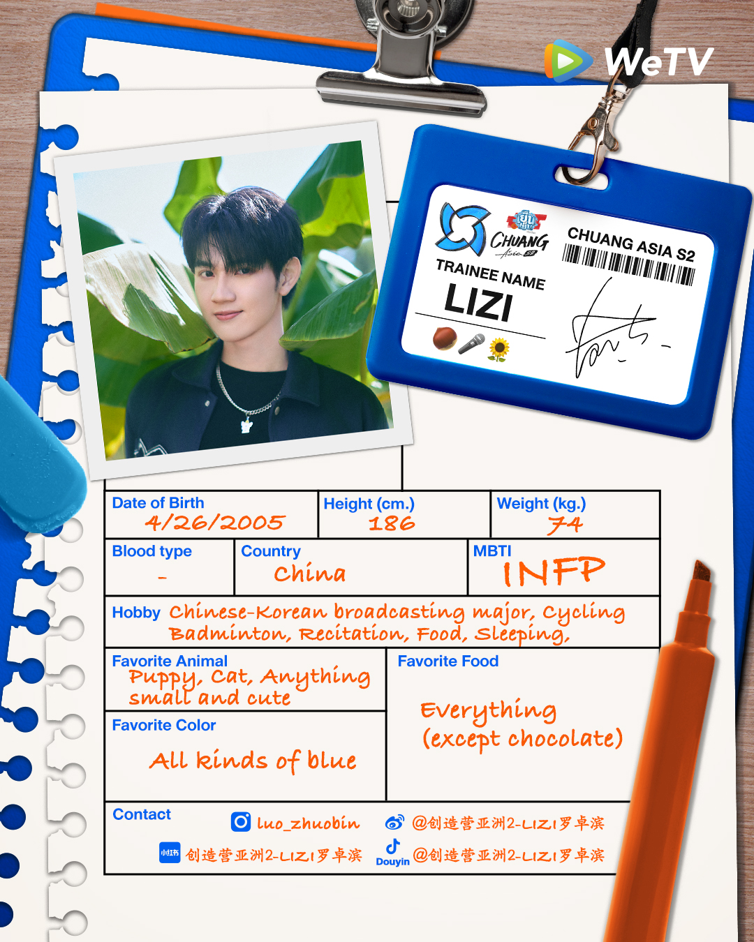 chuang asia S2 ผู้เข้าแข่งขัน