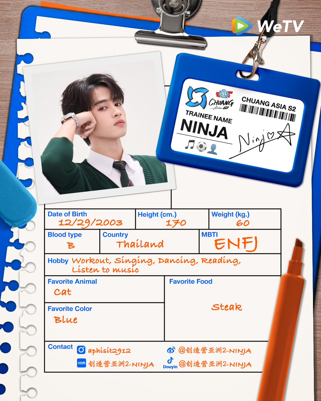 chuang asia S2 ผู้เข้าแข่งขัน