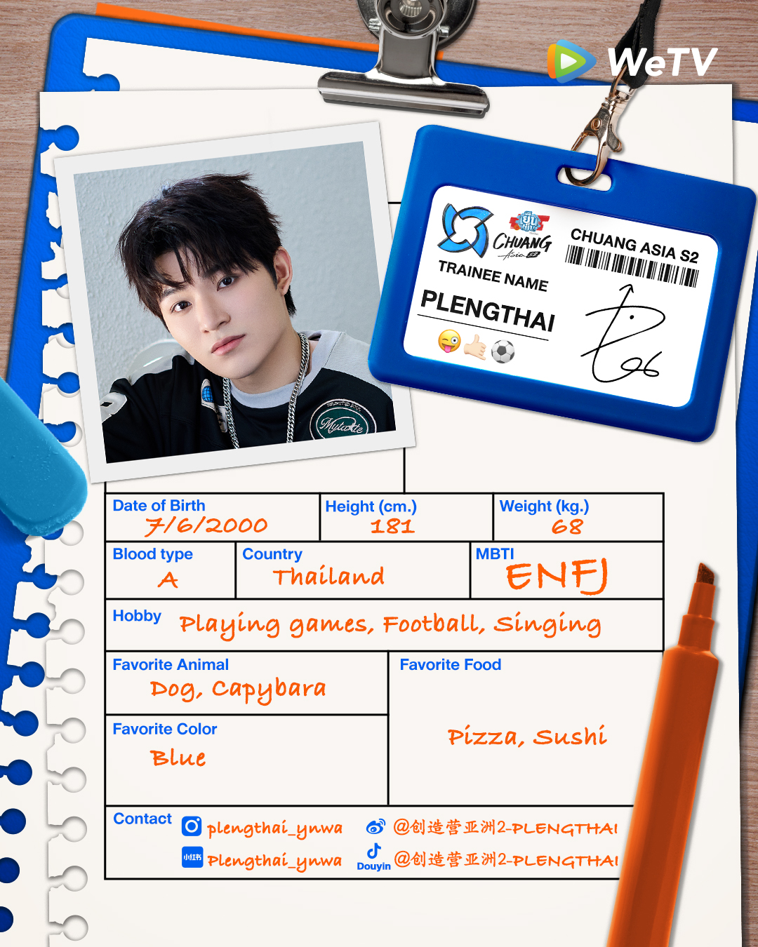 chuang asia S2 ผู้เข้าแข่งขัน