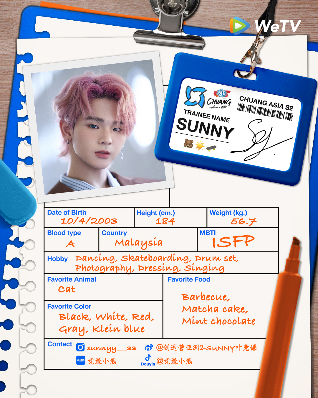 chuang asia S2 ผู้เข้าแข่งขัน