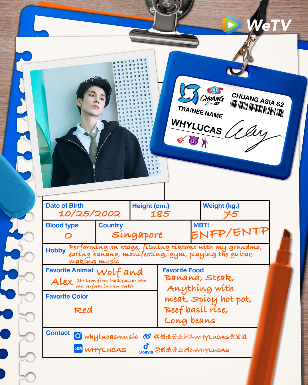 chuang asia S2 ผู้เข้าแข่งขัน