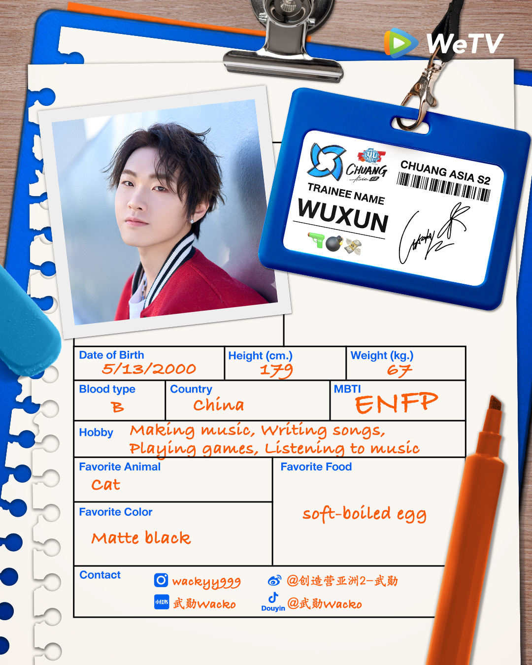 chuang asia S2 ผู้เข้าแข่งขัน