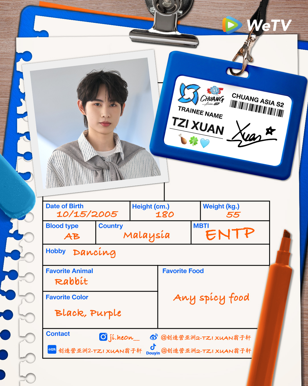 chuang asia S2 ผู้เข้าแข่งขัน