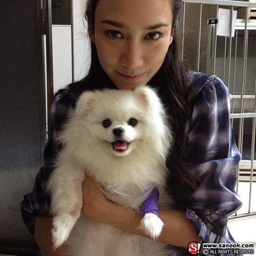 อั้ม พัชราภากับหมา