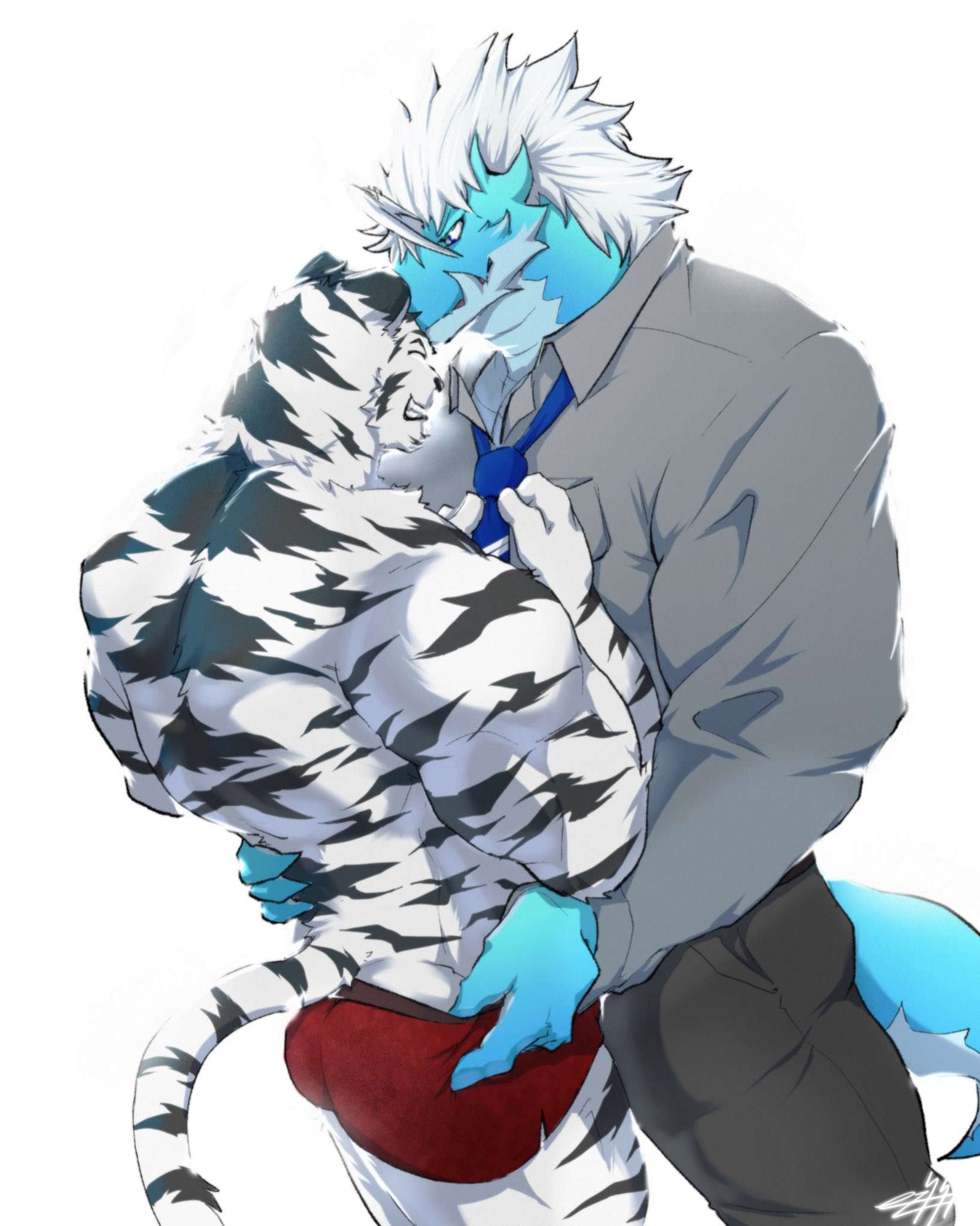 Rez & Oc : Ordinary life of white tiger and dragon