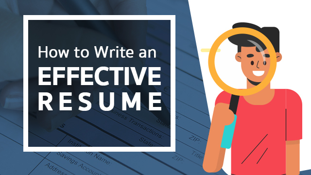 How to Write an Effective Resume เขียนเรซูเม่ง่ายๆ แต่ได้ประสิทธิภาพ