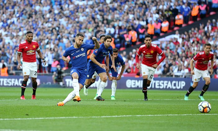 ผลบอล : "อาซาร์" ซัดโทษพา เชลซี เฉือน แมนฯ ยูไนเต็ด 1-0 ซิวเอฟเอ คัพ สมัยที่ 8