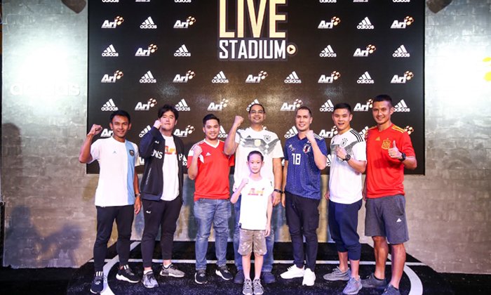 อาดิดาส ผุดแคมเปญรับบอลโลก ชวนคอลูกหนังชมสดผ่านทีวีจอยักษ์ ณ หน้าร้านอาริฯ สยามสแควร์