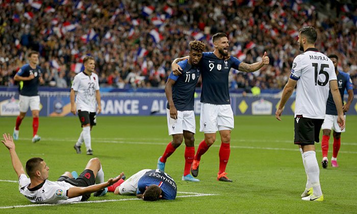 "โกม็อง" เบิ้ล! ฝรั่งเศส อัด แอลเบเนีย 4-1 รั้งจ่าฝูงคัดยูโร 2020