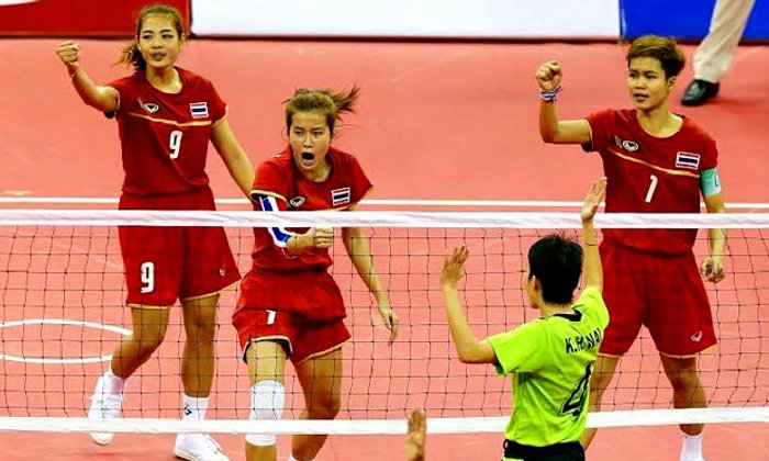 ตะกร้อสาวไทย งัดฟอร์มสุดยอดทุบเมียนมาร์ คว้าเหรียญทอง