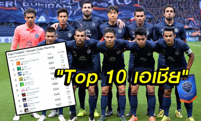 กระหึ่มทวีป! "ปราสาทสายฟ้า" ขยับขึ้นติด Top 10 สโมสรเอเชีย