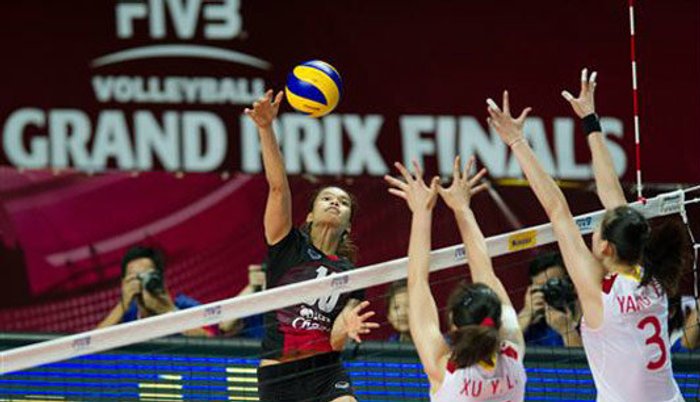 วอลเลย์บอลสาวไทยตบคว่ำจีน3-1ศึกเวิลด์ กรังด์ปรีซ์