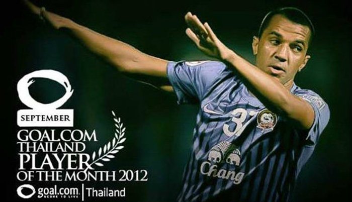 คุนญ่าเจ๋ง รับรางวัลนักเตะยอดเยี่ยมเดือน ก.ย. ของ Goal.com