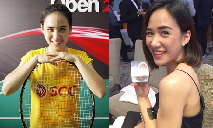 หน้าหวาน+ตบหนัก! "น้องแน็ต" ณิชชาอร นักตบลูกขนไก่สาว