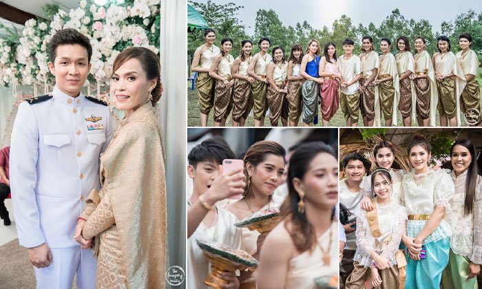 นางฟ้านักตบ! "สาวลูกยางสุพรีมฯ" ในงานแต่ง "กัปตันกิ๊ฟ" (อัลบั้ม)