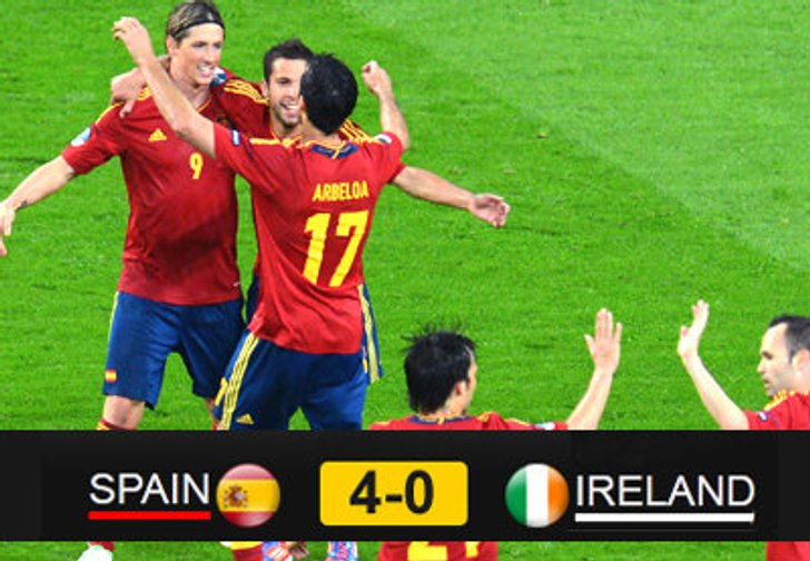 ประมวลภาพ สเปน ชนะ ไอร์แลนด์ 4-0