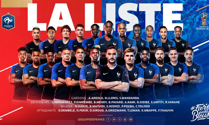 สตาร์ดังหลุดเพียบ ! ประกาศรายชื่อ 23 ขุนพลทีมชาติ ฝรั่งเศส ลุยศึก ฟุตบอลโลก