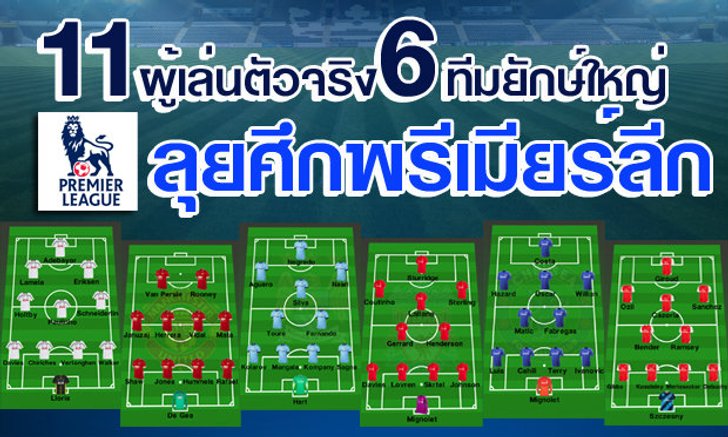 ฟันธง! 11 ตัวผู้เล่น 6 ทีมยักษ์เปิดหัวพรีเมียร์ลีก