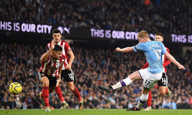แมนฯซิตี คืนฟอร์ม ไล่อัด เชฟฯยูไนเต็ด 2-0 รั้งที่ 3 พรีเมียร์ลีก
