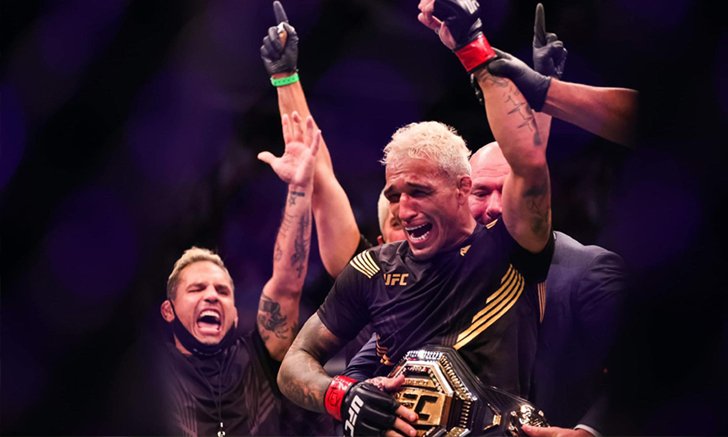 รัวทุบไม่ยั้ง! "โอลิเวียร่า" ดับซ่า "แชนด์เลอร์" ยก 2 สอยแชมป์ UFC สำเร็จ